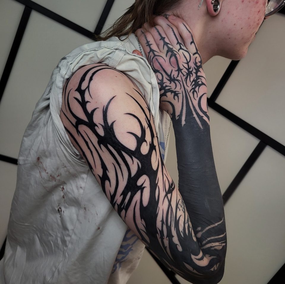 Blackwork Tribal Tattoo